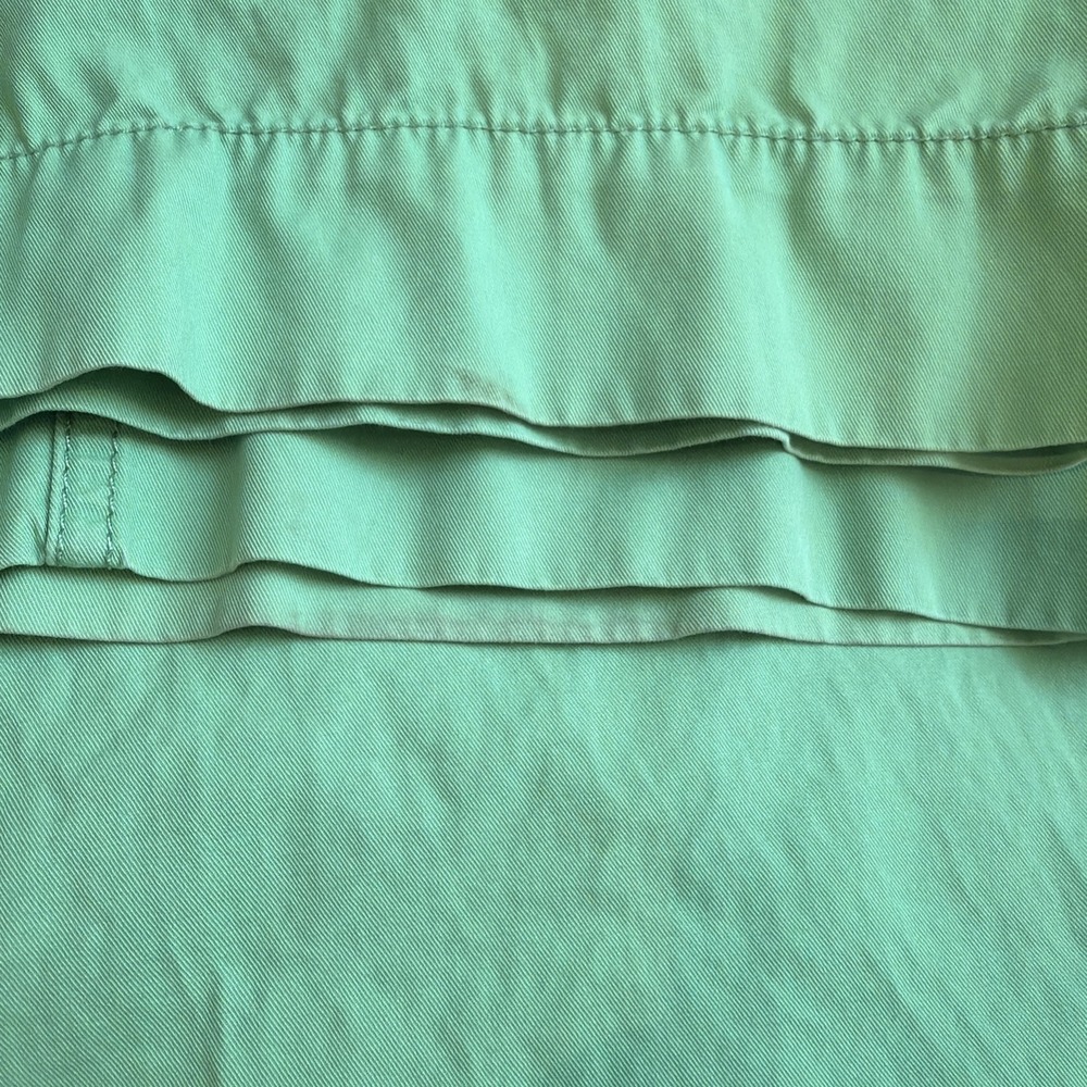 LL Bean Women's 10 Regular Green Relaxed Fit Cotton Trouser Pants Pockets Spring - Picture 9 of 10